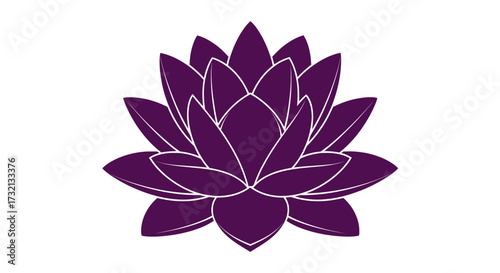Purple lotus outline