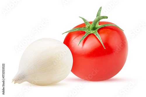 Red tomato and white onion