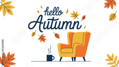 autumn leaves on a white background