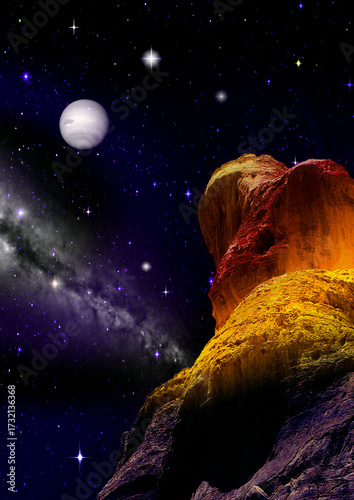 galaxy in a free space.