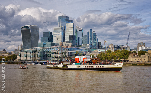 Photos New and Old - The City of London and the Paddle Steamer Waverley on The River Th