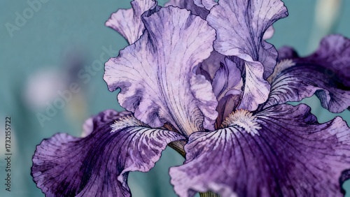 purple iris flower