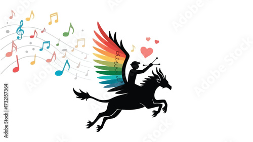 red horse with yellow ribbon