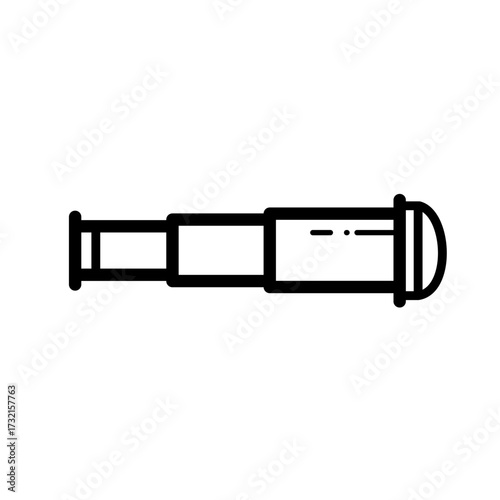 Handheld spyglass or telescope for sailing - vector icon