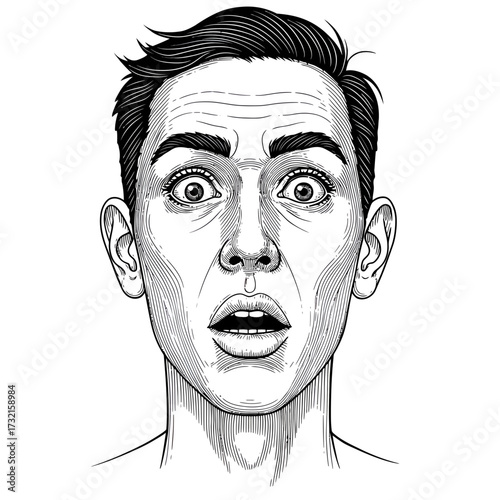 Shocked Man Vector