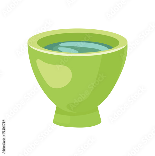 Cup of sake. Flat vector clipart illustration with isolated background.