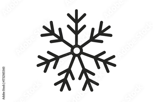 Snowflake icon linear symbol vector cartoon illustration with transparent background winter design cold weather crystal snowflake shape decorative element seasonal winter holiday concept