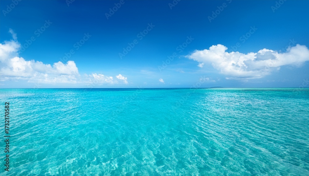 Obraz premium Serene Turquoise Ocean Water Perfect Summer Vacation Backdrop For Websites Travel Brochures And Presentations