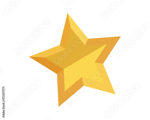 Single golden star icon symbolizing quality, reward, rating, or achievement, commonly used in reviews, feedback, games, and educational contexts.
