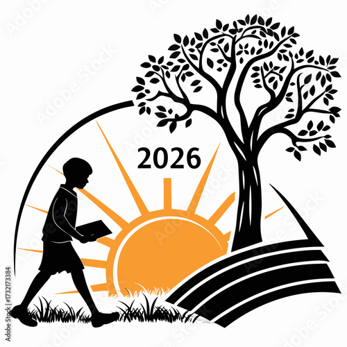 Graduate 2026 logo featuring a reader