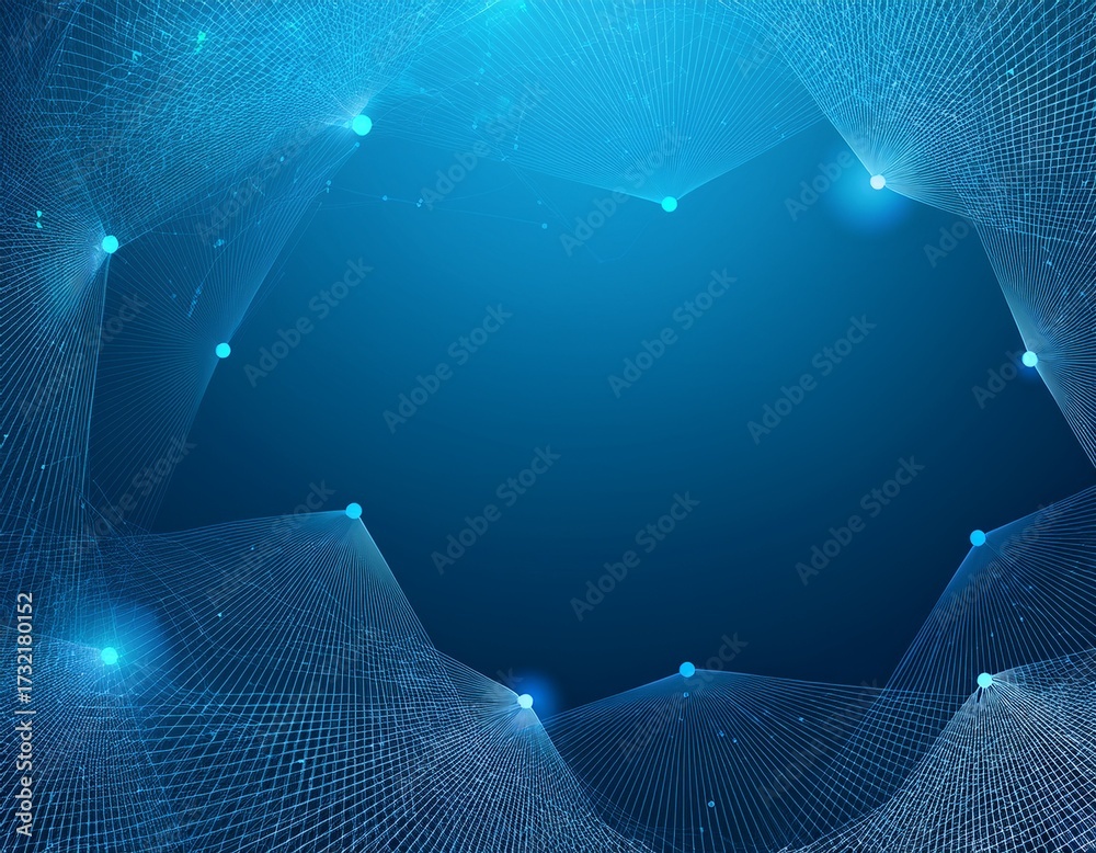 © Erik - abstract technology border background point and line composition on gradient blue background concept of scientific technology innovation