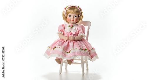 little girl in a pink dress