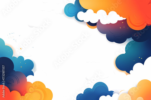 Colorful Cloud Background Design