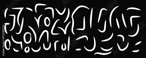 Abstract white lines forming complex patterns on a dark textured background