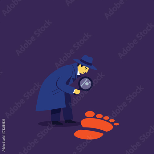 Sleuth peers at footprint