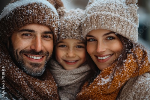 Man and woman walking in winter clothing.