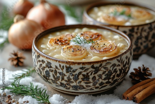 bowls of food with spices.