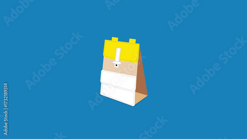 Backpack vector illustration in flat cartoon style. Backpack icon.