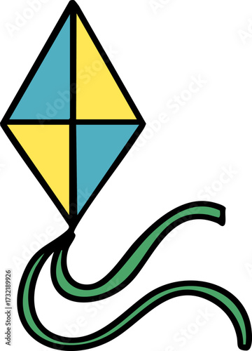brazilian traditional kite in air