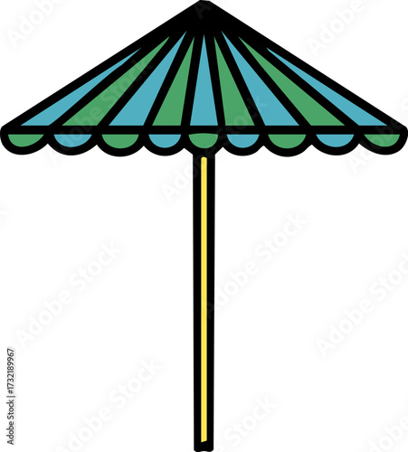 a folding brazilian beach parasol