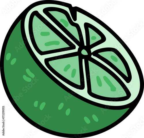 big brazil lime sliced in half