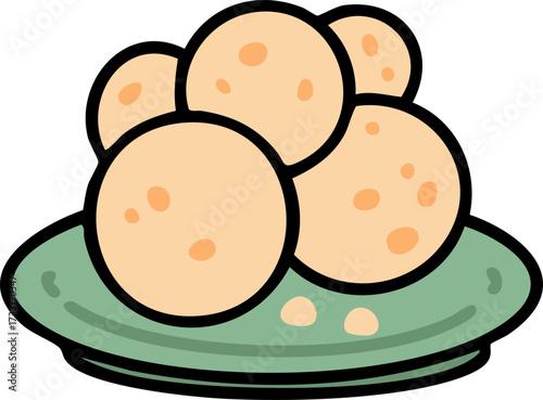 pao de queijo brazillian cheese bread on plate