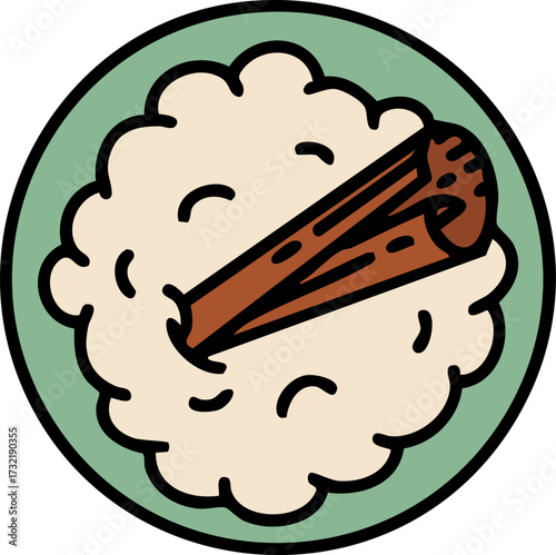 traditional brazil canjica with cinnamon stick