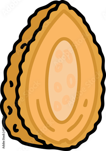 traditional brazilian coxinha cut in half