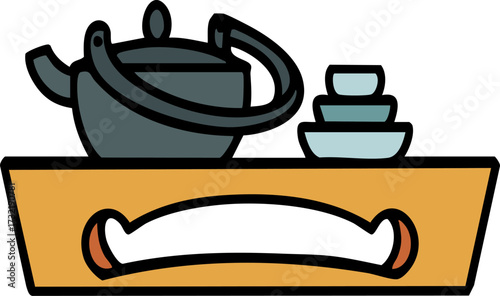 a traditional japanese tea set