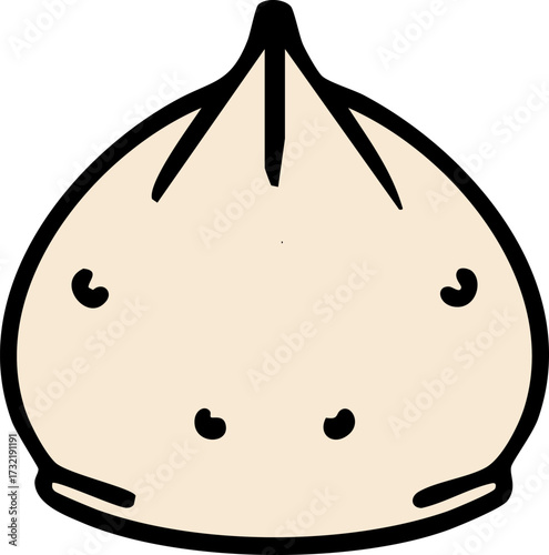 traditional japanese steamed gyoza dumpling