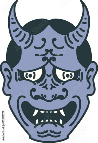 japanese theatre kabuki demon mask