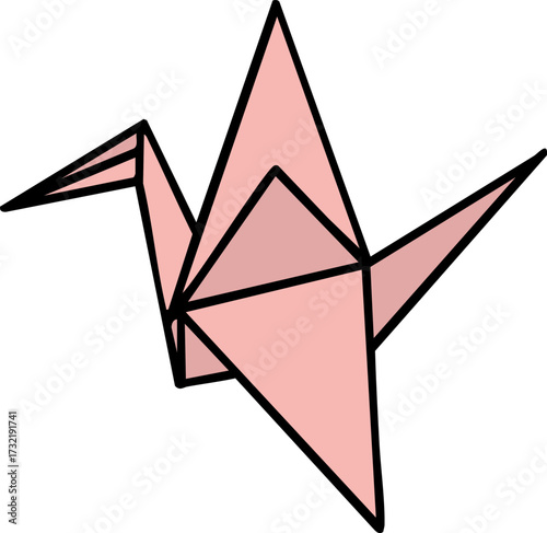 japanese folded paper origami crane