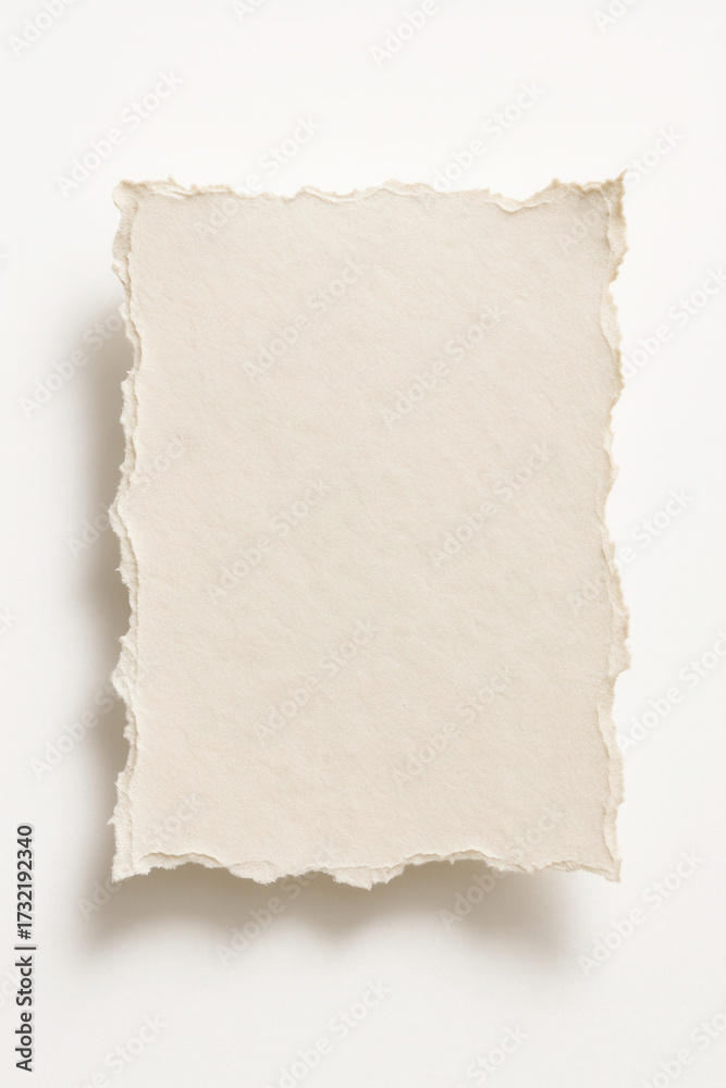 Fototapeta premium Torn paper piece with ripped edges.