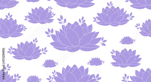 Periwinkle lotus pattern