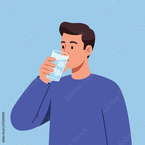 Man drinking water