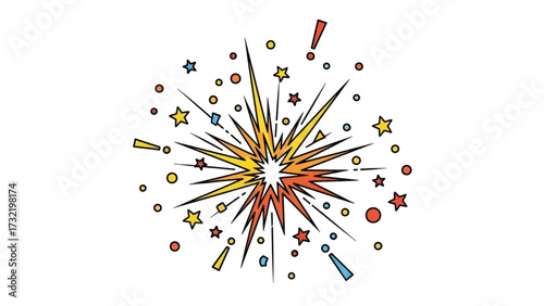 Comic Boom Effect Line Elements – Cartoon Speech Bubble Vector Illustration Set AI EPS PNG JPEG