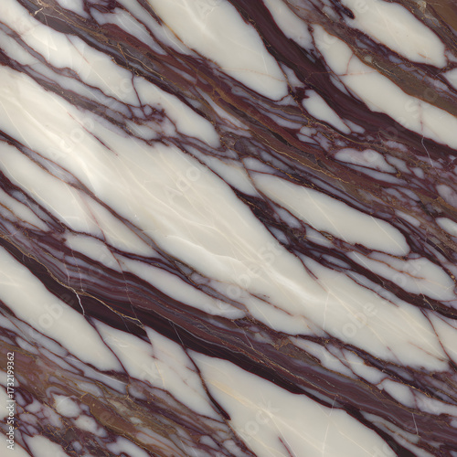 Seamless Calacatta Viola Marble Texture Background with Burgundy Veining