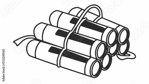 firecrackers bundle minimalist isolated line art