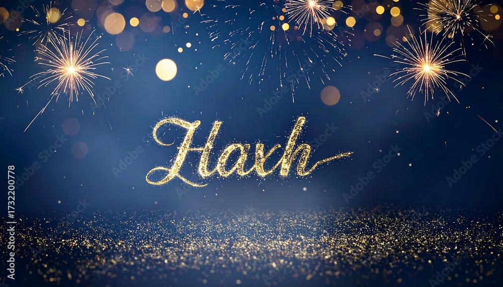 Fototapeta premium Elegant Haxh Logo in Sparkling Celebration