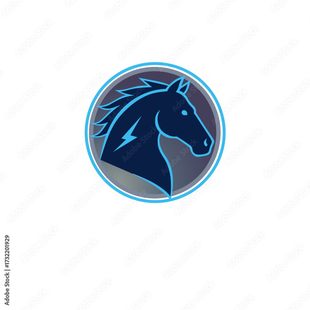 Fototapeta premium Modern horse logo e-sport gamer logo