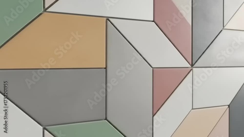 Abstract Geometric Pattern with Pastel Colors and Intersecting Lines.