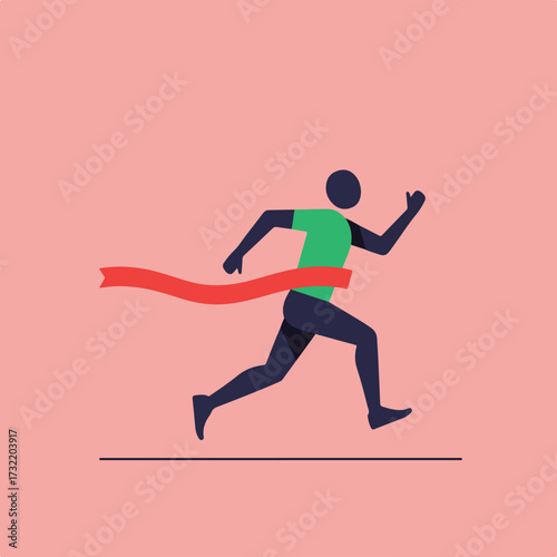 Person crosses finish line