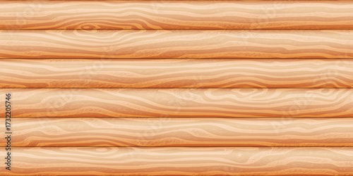 Wood log wall, wood texture seamless pattern, vector design