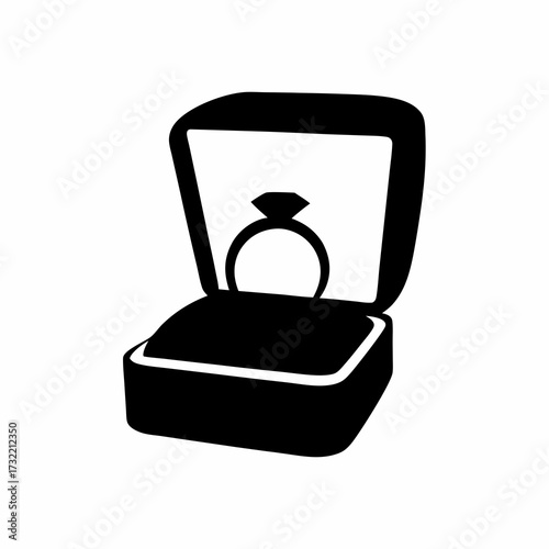 Engagement Ring in a Box Represents Love and Commitment Symbolizing a Proposal