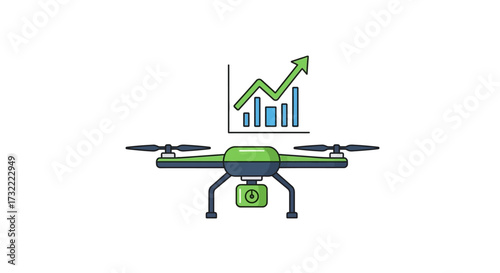 Drone technology driving business growth through aerial data analysis and insights showing market