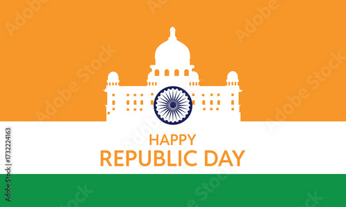 Banner design of happy Indian republic day template. bharat