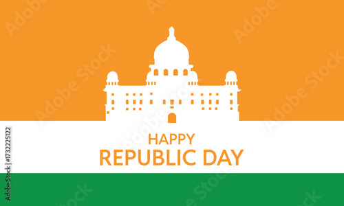 Banner design of happy Indian republic day template. bharat