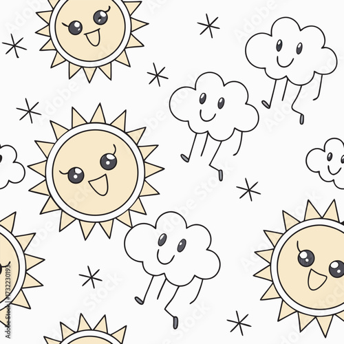 Kids element pattern for print use