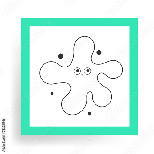 Coloring Page Cute Virus Doodles  