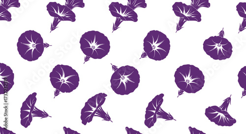 Purple morning glory pattern